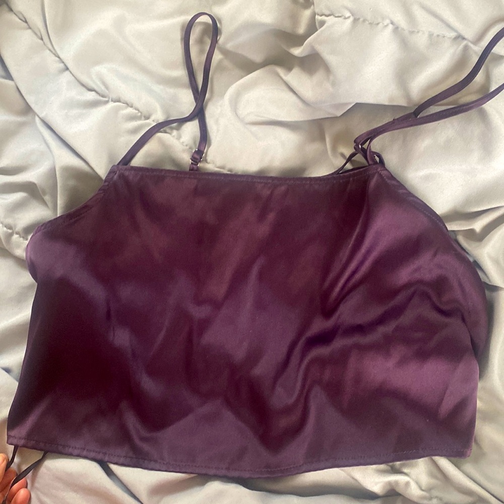 Forever 21 silk cropped tank top